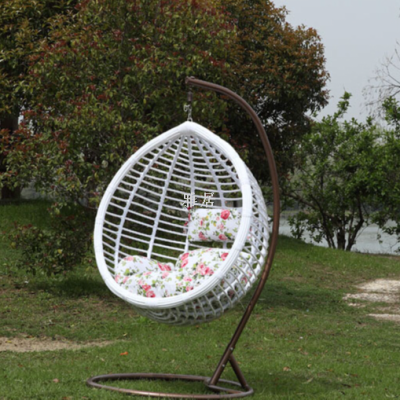  Household Adult Swing Balcony Villa Chair Waterproof Bed & Breakfast with Cushion Glider Thick Rattan Hanging Basket