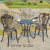Balcony Table and Chair Combination Cast Aluminum Garden Courtyard Outdoor 1 Table 2 Chairs Leisure Internet Celebrity 