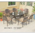 Outdoor Desk-Chair Courtyard Large Leisure Long Table Waterproof and Sun Protection Cast Aluminum Villa Garden Outdoor 