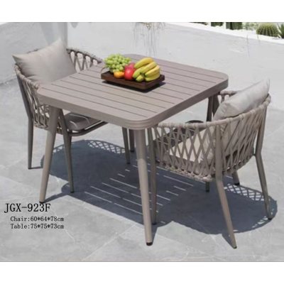 Outdoor Courtyard Table and Chair Combination Garden Terrace Waterproof and Sun Protection Ribbon Table and Chair