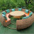 Creative Lying Bed Leisure Large round Bed Bird's Nest Hotel Club Engineering Villa Terrace Rattan-like Rattan Bed