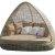 Creative Lying Bed Leisure Large round Bed Bird's Nest Hotel Club Engineering Villa Terrace Rattan-like Rattan Bed