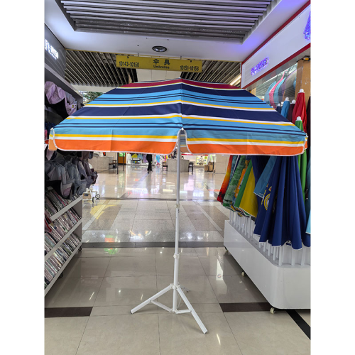 1.2m outdoor sunshade sun umbrel sun protection rainproof advertising umbrel wholesale colorful striped polyester umbrel factory direct sales