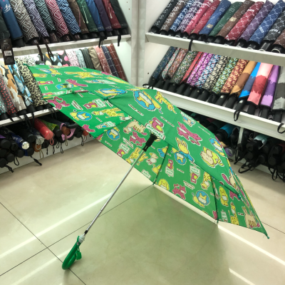 Factory Direct Supply Children 45cm New Umbrella Cartoon Children's Umbrella Automatic Children's Umbrella Long Handle Umbrella Advertising Umbrella