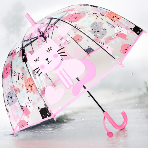 Rst042a Kitty Umbrella Apollo Arch Umbrella Long Handle Umbrella Children Cartoon Small Children‘s Umbrella
