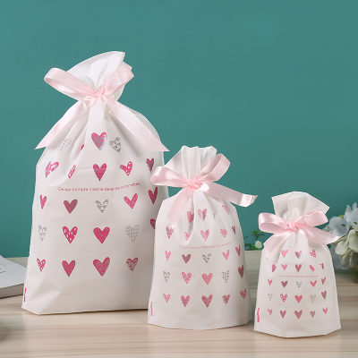 Gift Drawstring Bag Beef Cake Snowflake Crisp Packaging Drawstring Bag Children's Gift Snack Biscuit Plastic Bag Spot