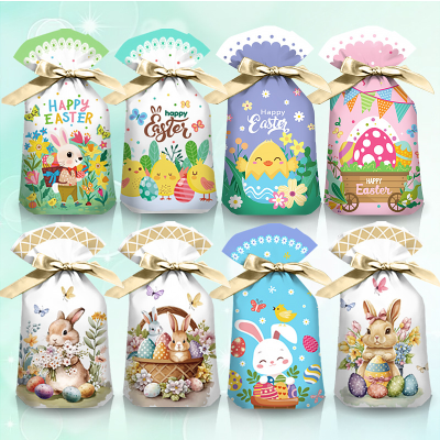 Easter Cartoon Candy Bag Amazon Cross-Border Drawstring Bag Rabbit Egg Gift Bag Factory Direct Sales