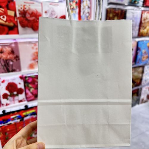 服装店手提袋牛皮纸袋礼品袋服饰奶茶打包彩色外卖袋子定制印logo