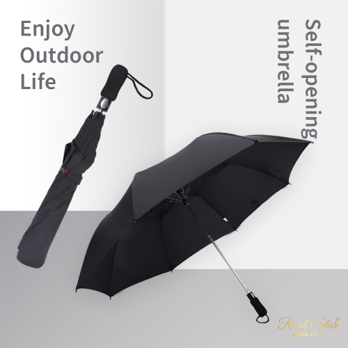 2501b Black Men‘s Business Umbrella Oversized Umbrella Surface Double Folding Umbrella Foreign Trade Umbrella Wholesale