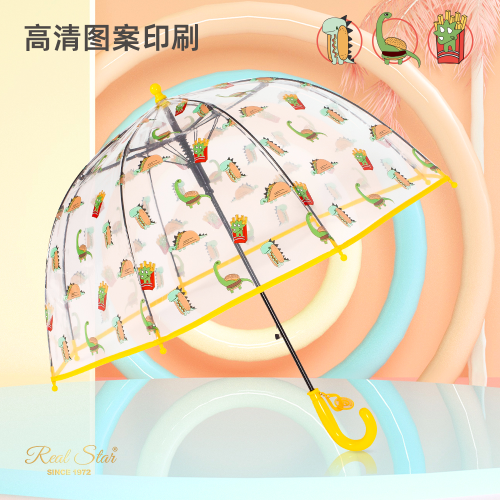 Rst028a Cartoon Unicorn Umbrella Children Arch Apollo Umbrella Long Handle Transparent Umbrella Wholesale
