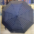 Curved Handle Tri-Fold Semi-automatic Umbrella Men's Business Plaid