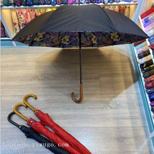 double umbrella umbrella full fiber skeleton long umbrella foreign trade customized exquisite gift umbrella