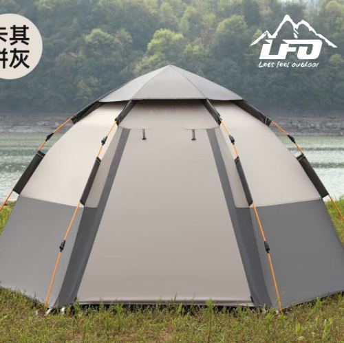 tent factory direct sales hexagonal automatic tent. samples can be customized. support one piece dropshipping. custom logo