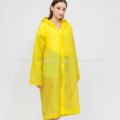 厂家直销   成人非一次性雨衣EVA时尚环保  旅游户外轻便透明雨衣