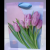 New White Card Blue White Green Pink Dusting Powder Tulip Rose Shopping Bag Gift Bag Tote Bag