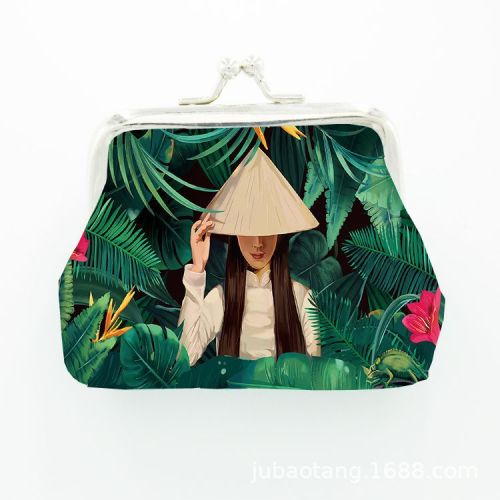 越南Vietnam风景手绘首饰包女士零钱钥匙包旅游纪念品儿童小钱包