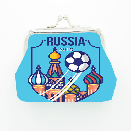俄罗斯Russia莫斯科Moscow世界杯足球纪念品女士首饰包儿童零钱包