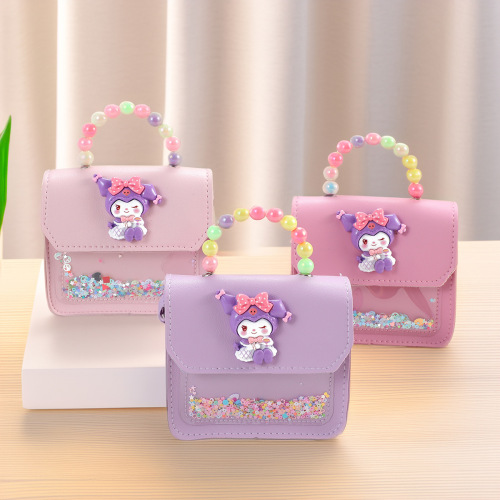 儿童包包童趣可爱美乐蒂珍珠手提单肩包可爱学生校园卡饭卡零钱包