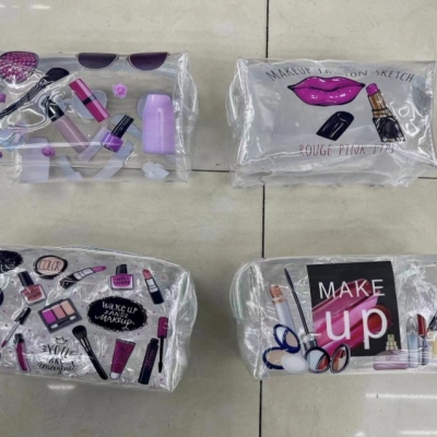 Hot Sale Transparent PVC Cosmetic Bag Travel Three-Piece Cosmetic Bag Cosmetic Bag Beauty Gifts