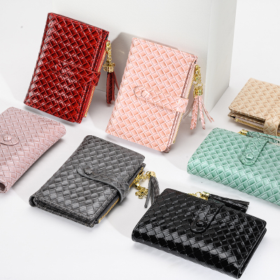 New Ladies' Purse Woven Wallet Large-Capacity Wallet Mid-Length Women's Fashion Tassel Wallet
