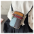 Junshuai Cowhide Coin Purse Crossbody Phone Bag Shoulder Contrast Color Small Bag