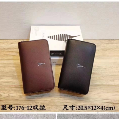Junshuai Pu Double-Pull Wallet Clutch Mobile Phone Bag