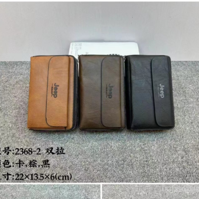 Junshuai Jeep Tribe Wallet Handbag Clutch Double Zipper