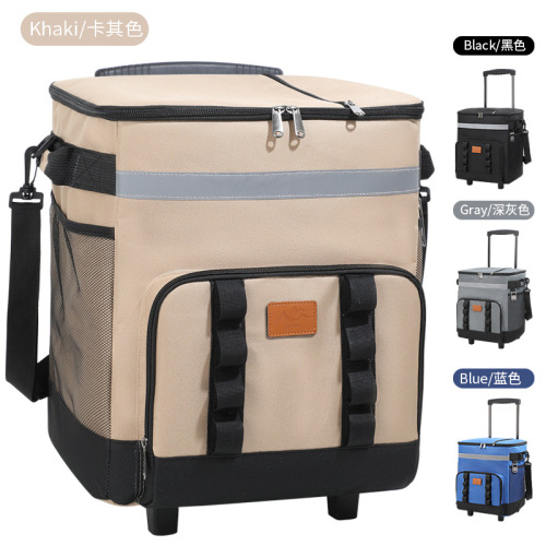 跨境新款拉杆冰包大容量车载冷藏箱户外便携式保温包露营保温箱