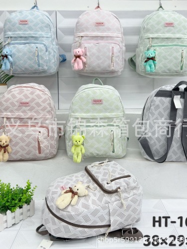 外贸批发南美2023款简约时尚清晰甜美设计背包潮流百搭学生书包