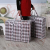 90*60*28cm 90g Single Layer Plastic Gingham Woven Bag Plaid Checkered Buffalo Rectangle Storage Bag Custom Thick Large Moving Bag Long Handles Laundry Tote Bag Packing Cloth Travel Bedding Blanket Bag Carrier for Packing, Moving, Traveling, Camping, Organizing Heavy-Duty Polypropylene Home Supplies