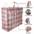 90*60*28cm 90g Single Layer Plastic Gingham Woven Bag Plaid Checkered Buffalo Rectangle Storage Bag Custom Thick Large Moving Bag Long Handles Laundry Tote Bag Packing Cloth Travel Bedding Blanket Bag Carrier for Packing, Moving, Traveling, Camping, Organizing Heavy-Duty Polypropylene Home Supplies
