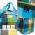 Blue Plaid Moving Boxes Heavy Duty Moving Bags with Strong Zippers and Handles Collapsible Moving Supplies, Storage Tote