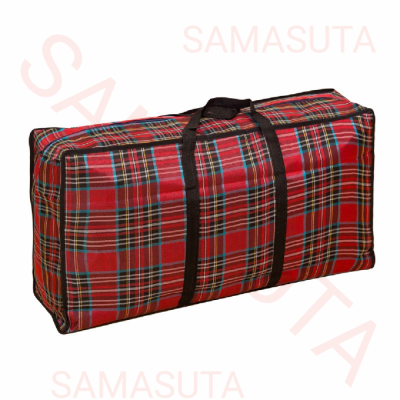 80*60*28cm Red Plaid Oxford Moving Bag Heavy Duty Moving Bags with Strong Zippers and Handles Collapsible Moving Supplies Storage Bag Home Supplies