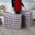 100*70*30cm 90g Single Layer Plastic Gingham Woven Bag Plaid Checkered Buffalo Rectangle Storage Bag Custom Thick Large Moving Bag Long Handles Laundry Tote Bag Packing Cloth Travel Bedding Blanket Bag Carrier for Packing, Moving, Traveling, Camping, Organizing Heavy-Duty Polypropylene Home Supplies