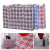 60*40*20cm 130g Double Layer Plastic Gingham Woven Bag Plaid Checkered Buffalo Rectangle Storage Bag Custom Thick Large Moving Bag Long Handles Laundry Tote Bag Packing Cloth Travel Bedding Blanket Bag Carrier for Packing, Moving, Traveling, Camping, Organizing Heavy-Duty Polypropylene Home Supplies