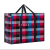 Purple Plaid Moving Boxes Heavy Duty Moving Bags with Strong Zippers and Handles Collapsible Moving Supplies, Storage To