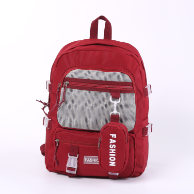 Factory Wholesale Student Shoulder Backpack Korean Style Large Capacity Junior's Schoolbag Oxford Cloth Backpack Sample Customization