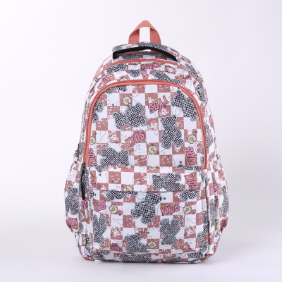 Factory Customized Schoolbag Female Junior and Middle School Students Cute Printing Large Capacity Waterproof Shoulder Backpack Wholesale
