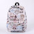 Factory Customized Schoolbag Female Junior and Middle School Students Cute Printing Large Capacity Waterproof Shoulder Backpack Wholesale