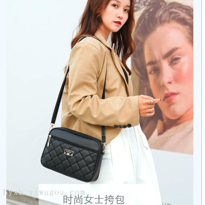 New Cross-Border Foreign Trade Pu Messenger Bag All-Match Small Bag Women's Shoulder Small Square Bag Mobile Phone Bag