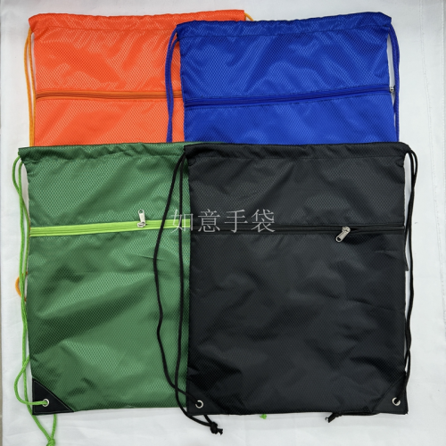 drawstring sports bag custom simple solid color drawstring backpack lightweight outdoor backpack custom nylon drawstring bag