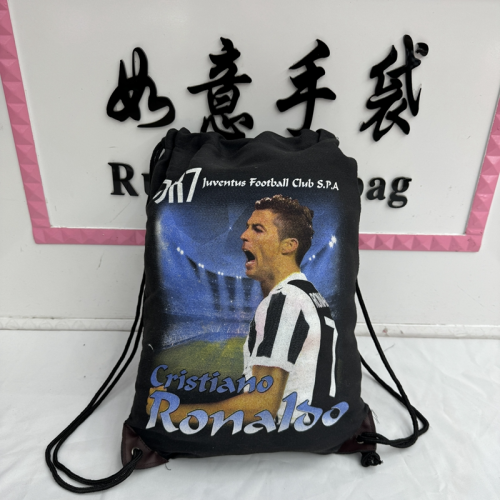 bogba football star cotton canvas bag drawstring cotton backpack buggy bag sports drawstring bag