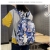 New fashion trendy geometric printing backpack large capacity leisure travel backpack Korean style medium and large student campus schoolbag