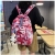 New fashion trendy geometric printing backpack large capacity leisure travel backpack Korean style medium and large student campus schoolbag