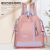 Contrast Color Backpack with Pendant School Bag Women's Backpack Dual-Use