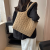 New Mori Style Simple Oxford Cloth Shoulder Bag Embroidery Thread Trendy Women's Bags Rhombus Fashion Bag