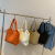 New Mori Style Simple Oxford Cloth Shoulder Bag Embroidery Thread Trendy Women's Bags Rhombus Fashion Bag