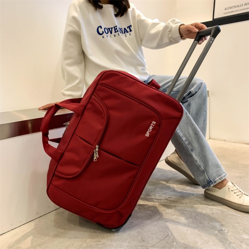 大容量手提拉杆行李包男女出差登机收纳轻便旅行箱可提可拉旅行包