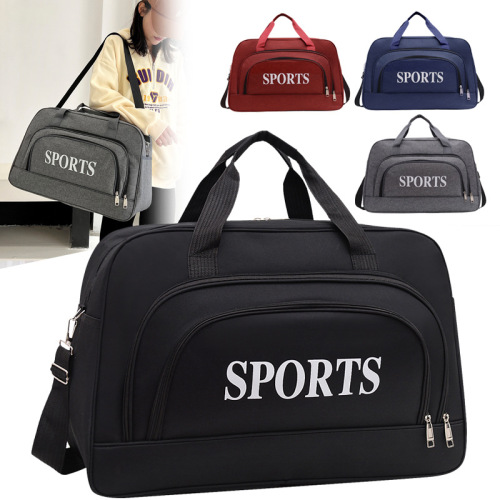 2022新款男女时尚旅行包大容量运动印花手提健身包短途出差行李袋