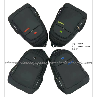 Classic Black Backpack Schoolbag School Bag Large Computer Backpack Self-Produced and Self-Sold Updated in Stock